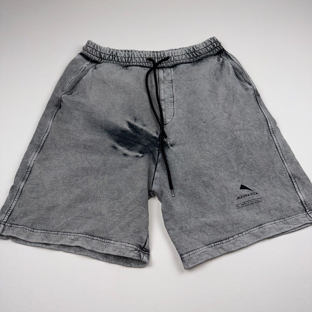 Mauna Kea Stonewashed Sweat Shorts Men's Large‎ Gray Drawstring Hawaii Italy
